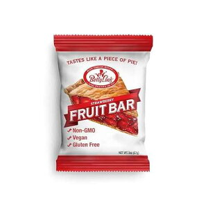 Betty Lou's Fruit Bars, Strawberry Pack of 12, Gluten Free, Vegan, Non GMO, Deliciously Healthy Snacks Made with All Natural Fruit Juice, Individually Wrapped, 2 oz. Each, 12 Bars