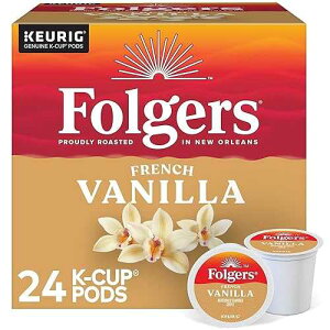 �t�H���W���[�Y �O���� �Z���N�V���� �L���[���O �u�����[�Y�p�V���O�� �J�b�v�A�o�j�� �r�X�R�b�e�B�A24 �� Folgers Gourmet Selections Single Cup for Keurig Brewers, Vanilla Biscotti, 24 Count