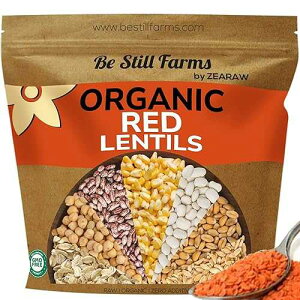 Organic Red Lentils Dry by Be Still Farms - Lentils Bulk (4.8lb) aka Masoor Dal - Ideal for Soup, Pasta, Pilof - High in Protein & Fiber USDA Certified USA Grown Vegan Non-GMO Gluten Free