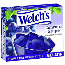 Welch's Concord Grape Gelatin, 3.99 Oz, Pack of 12