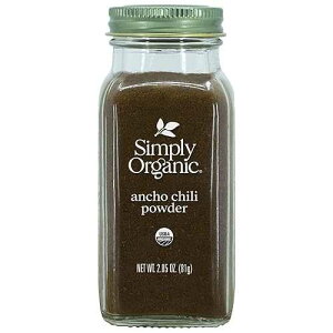 Simply Organic Ancho Chili Powder, Certified Organic 2.85 oz Pack of 2