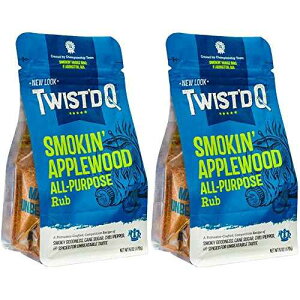 Twist'd Q - �X���[�L��' �A�b�v���E�b�h ���\���u - �A�����J�� ���C���� - 2 �p�b�N Twist'd Q - Smokin' Applewood All-Purpose Rub - American Royal - 2 Pack
