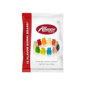 Albanese World's Best 12 Flavor Gummi Bears / 5lbs of Candy / 12 Unique Flavors, Gluten Free, Fat Free, Soft and Chewy Gummy / Cherry, Blue Raspberry, Mango and More / Great Snack for Travel and Kids