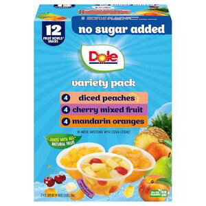 Dole Diced Peaches, Mandarin Oranges, and Cherry Mixed Fruit with No Sugar Added Variety Pack - Dole Fruit Bowls Snacks - 4 oz Bowls - 12 Pack Dole Diced Peaches, Mandarin Oranges, and Cherry Mixed Fruit with No S