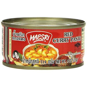 Maesri �^�C ���b�h �J���[ �y�[�X�g - 4 �I���X (4 �p�b�N) MAESRI Brand Maesri Thai Red Curry Paste - 4 oz (Pack of 4)