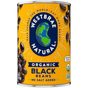 Westbrae Natural Organic Black Beans, Low Sodium, 15 Oz (Pack of 12) (Pack May Vary)