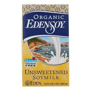 Eden Foods Organic Unsweetened Soymilk - Case of 12 - 32 FL oz.