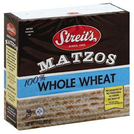 Streit's Matzos Whole Wheat, Delicious Tasting Thin & Crispy Matzo Style Crackers, 11 Ounce (Pack of 12)
