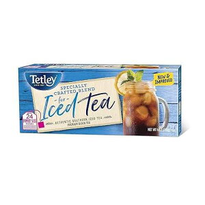 Tetley Black TeaAACXeB[uhAt@~[TCYA`eB[obO 24  (6 pbN) (pbP[W͈قȂꍇ܂) Tetley Black Tea, Iced Tea Blend, Family Size, 24 Square Tea Bags (Pack of