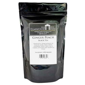 GEbh C t@C eB[YAWW[ s[` ubN eB[A450 O pE` Elmwood Inn Fine Teas, Ginger Peach Black Tea, 450 grams Pouch