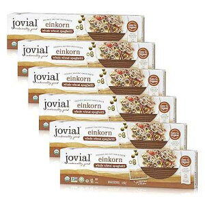 Jovial Einkorn 100% Organic Whole Grain Spaghetti - Einkorn Pasta, High Protein, Non-GMO, USDA Certified Organic, Lower Carb, Delicious Pasta Made in Italy - 12 Oz, 6 Pack