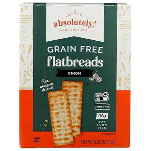 ���S�O���e���t���[ �g�[�X�g�I�j�I���t���b�g�u���b�h�A5.29�I���X (3�p�b�N) Absolutely Gluten Free Toasted Onion Flatbread, 5.29-Ounce (Pack of 3)