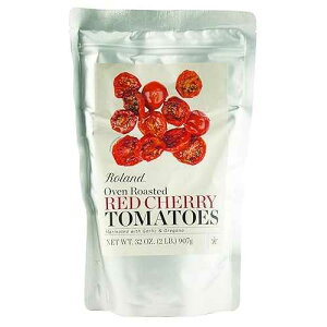 Roland Foods Oven Roasted Tomatoes, Marinated with Garlic and Oregano, Specialty Imported Food, - Bag cherry 32 Ounce