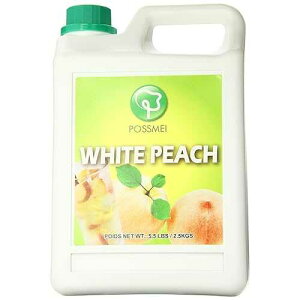 Possmei t[o[VbvAA5.5 |h Possmei Flavored Syrup, White Peach, 5.5 Pound
