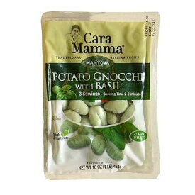 Mantova Cara Mamma Basil Potato Gnocchi (1 lb. Packs - Pack of 6) Imported from Italy