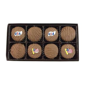 tBftBA LfB[Y ~N `R[g Jo[ꂽIIAAJ AJ IȃMtg 8IX Philadelphia Candies Milk Chocolate Covered Oreos, USA American Flag Patriotic Gift 8