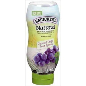 Smucker's �i�`������ �R���R�[�h �O���[�v �X�N�C�[�Y �{�g�� �t���[�c �X�v���b�h 19 �I���X Smucker's Natural Concord Grape Squeeze Bottle Fruit Spread 19 oz