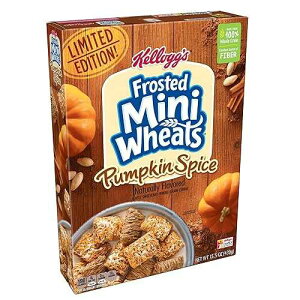 PbO̒HpVAAtXg~jApvLXpCXAᎉbADꂽ@یAŁA15.5IX̔ Kellogg's Breakfast Cereal, Frosted Mini-Wheats, Pumpkin Spice, Low Fat, Excellent Source of Fi