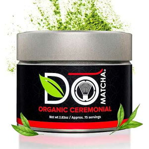 DoMatcha - Organic Ceremonial Green Tea Matcha Powder, Natural Source of , Caffeine, and L-Theanine, Promotes Focus and Relaxation, Kosher, 75 Servings (2.82 oz)