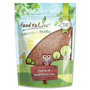 Food to Live - Brown Flax Seeds, 1 Pound Raw Whole Flaxseed, Kosher, Vegan, Bulk. High Dietary Fiber Food. Rich in Omega-3 Fats. Great for Salads, Baked Goods, Smoothies, Oatmeal, and Yogurt.