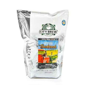 CITY BREW GOURMET COFFEE SINCE 1998 City Brew Coffee, Backroads, Medium Roast, Gourmet Arabica 2 lb, Whole Bean