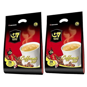 Trung Nguyen G7 3 in 1 Instant Coffee Roasted Ground Coffee Blend w/Non-dairy Creamer and Sugar Strong and Bold Instant Vietnamese Coffee 20 Packets (2 Bags in a Pack)