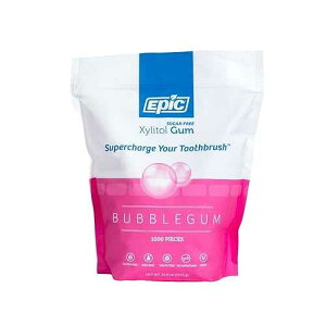 Epic Gum - Aspartame Free 100% Xylitol - Chewing Gum Sugar Free Gum - Bubblegum Flavored, 1000 Pieces (Pack of 1)