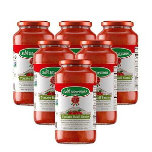 La San Marzano Tomato Basil Sauce, 24 oz, Pasta Sauce Made in Italy, All Purpose Tomato Premium Quality, All Natural, Mediterranean Diet, Non GMO, Vegan, Gluten Free