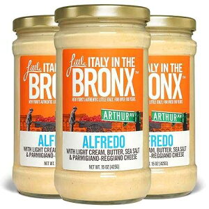 Little Italy in the Bronx Alfredo Sauce - Alfredo Pasta Sauce, Spaghetti Sauce, White Cheese Sauce, Fettuccine Alfredo, Keto, No Preservatives- 15oz (Pack of 3)
