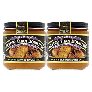 Better Than Bouillon Premium Roasted Garlic Base, Made with Seasoned Roasted Garlic, 38 Servings Per Jar, 8 Ounce (Pack of 2)