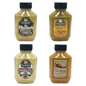 Boar's Head Deli Condiment 4-Pack Bundle Variety Gift Set, Chipotle Gourmaise, Honey Mustard, Deli Mustard, Pub Style Horseradish, Gluten Free