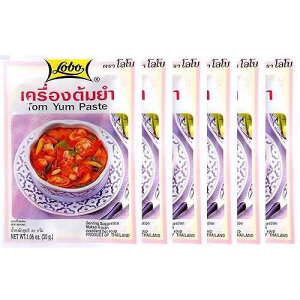 Lobo XpCV[gVvy[Xg ^CX[vp 1.06IX (6pbN) Lobo Spicy Tom Yum Shrimp Paste for Thai Food Soup 1.06 oz (6 Packs)