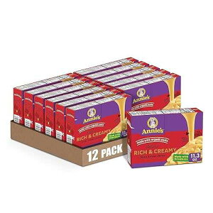 Anniefs Annie's Deluxe Macaroni and Cheese with Organic Pasta, Shells and Four Cheese, 11.3 oz (Pack of 12)