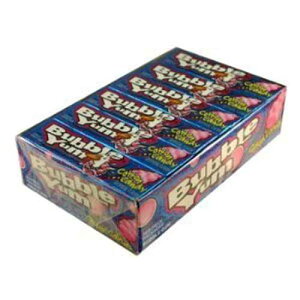 ou RbgLfB[K - 5  18 pbN (v 90 ) Bubble Yum Cotton Candy Flavored Gum - 18 Packs of 5 Pieces (90 Total Pieces)