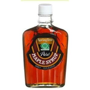 Spring Tree 100% �s���A�I�[���i�`���������[�v���V���b�v 12.5fl.oz. (�K���X�r1�{) Spring Tree 100% Pure All Natural Maple Syrup 12.5fl.oz. (1 Glass Bottle)