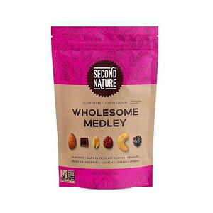 Second Nature Wholesome Medley Trail Mix - 14 oz Resealable Snack Pouches (Pack of 6), Certified Gluten-Free Snack - Dark Chocolate, Dried Fruit and Nut Trail Mix, Ideal for Travel Snacks