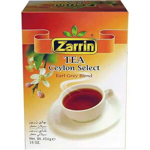 Zarrin Tea ZC ZNg A[ OC uh 16 IX Zarrin Tea Ceylon Select Earl Grey Blend 16 Oz.
