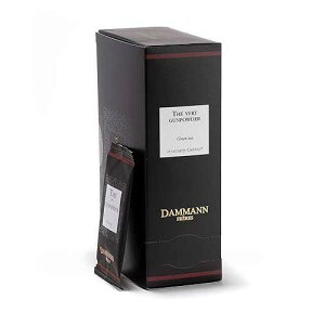 Dammann Freres Satchets, Gunpowder Green Tea Bags, Premium Gorumet French Green Tea, Individually Wrapped, 24 Count (Single Pack)