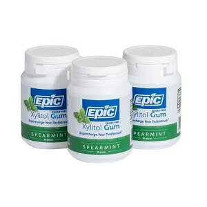 Epic Gum - Aspartame Free 100% Xylitol - Chewing Gum Sugar Free Gum - Spearmint Flavored, 50 Pieces (Pack of 3)