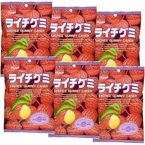 t䃉C`O~LfB 3.59IX (6pbN) t䐻 Kasugai Lychee Gummy Candy 3.59oz (6 Pack)