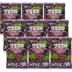 tԂǂO~LfB 3.77IX (9) t䐻 Kasugai Grape Gummy Candy 3.77oz (9 Pack)