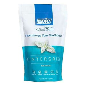 Epic Gum - Aspartame Free 100% Xylitol - Chewing Gum Sugar Free Gum - Wintergreen Flavored, 500 Pieces (Pack of 1)