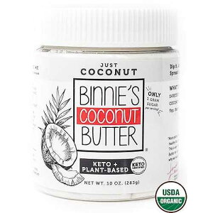 Binnie's Coconut Butter Organic Spread - Keto, Raw, Vegan, Low Carb, Non GMO - Just Coconut (3 Pack)