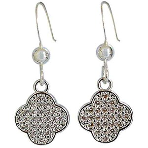Designed by Stacey Jewelry Dangly Quatrefoil Earrings - Sterling Silver Ear Wires - Simple Jewelry - Anniversary Gift for Wife