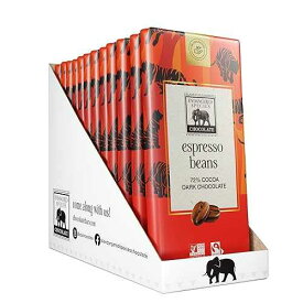 Endangered Species Chocolate Endangered Species Dark Chocolate Bar with Espresso Beans (72% cocoa)