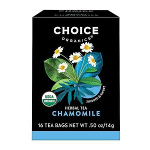 Choice Organic Teas Choice Organics - Organic Chamomile Tea (6 Pack) - Compostable - Caffeine Free - 96 Organic Herbal Tea Bags
