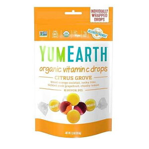 YumEarth Organic Citrus Grove Vitamin C Drops, 3.3 Ounce (Pack of 6) - Allergy Friendly, Non GMO, Gluten Free, Vegan (Pack May Vary)