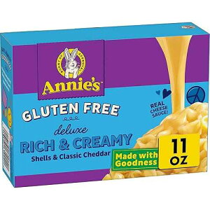 Annie�fs Annie's Deluxe Gluten Free Mac and Cheddar Shells, Rice Pasta & Cheddar Mac N Cheese, 11 oz