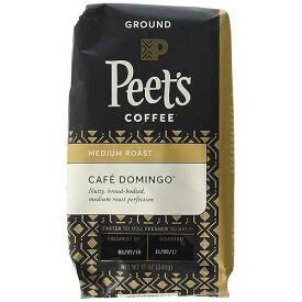 Peet's Coffee Caf Domingo, Medium Roast Ground Coffee, 12 Ounce Bags (Pack of 2) Smoothly Sweet, Balanced, & Bright Medium Roast Blend of Latin American Coffees, with A Crisp, Clean Finish