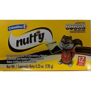 Nucita Colombina Nutty 12 ���j�b�g�p�b�N 5.9 �I���X (168 Grs) 12 ���j�_�[�f�X Nucita Colombina Nutty 12 Unit Pack 5.9 Oz (168 Grs) 12 Unidades